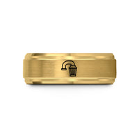 best presents for couples – gold tungsten cold air intake wedding band