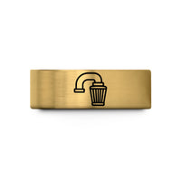 best presents for couples – gold tungsten cold air intake wedding band