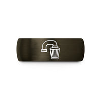 couple anniversary present ideas – gunmetal & black tungsten cold air intake wedding band