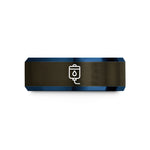 tungsten bands for weddings – gunmetal & blue tungsten iv bag wedding band