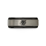 special presents for wife – black & blue & silver tungsten flintlock pistol rope wedding band