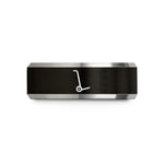 comfort fit rings unisex – black & gray tungsten hand truck dolly wedding band