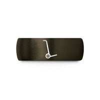 tungsten band for men – gunmetal & black tungsten hand truck dolly wedding band