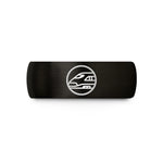 personalized presents for her – black tungsten bullet train shinkansen wedding band