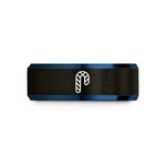 wedding rings for partners – black & blue tungsten candy cane stripes wedding band