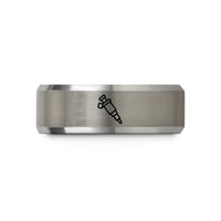 anniversary presents for her – black & gray tungsten fuel injector wedding band