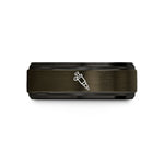 couples anniversary present ideas – gunmetal & black tungsten fuel injector wedding band