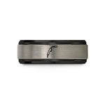 unique presents for couples – black & silver tungsten mig torch wedding band