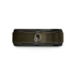 mens wedding bands engraved – gunmetal & black tungsten over ear headphones wedding band