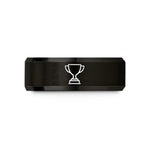 mens wedding band presents – black tungsten trophy cup wedding band