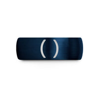 tungsten rings for couples – blue tungsten parentheses () wedding band