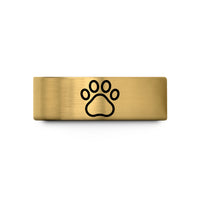 tungsten rings for couples – gold tungsten bunny paw prints wedding band