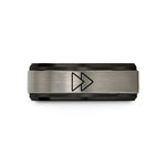 rings for couple love – black & grey tungsten fast forward wedding band