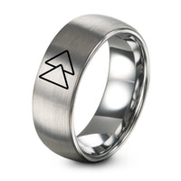 10th Gift Anniversaries for Him – grey tungsten fast forward ring
