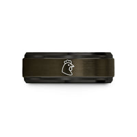 custom tungsten ring men – gunmetal & black tungsten hen wedding band