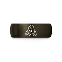 unique presents for girls – gunmetal & blue tungsten angels landing zion wedding band
