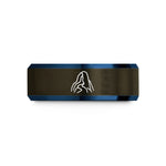 unique presents for girls – gunmetal & blue tungsten angels landing zion wedding band