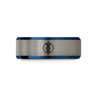 creative presents for kids – blue & gray tungsten plasmid dna circle wedding band