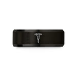 personalized jewelry for her – black tungsten jackhammer wedding band