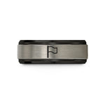 special occasion presents women – black & blue & gray tungsten red flag wedding band