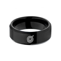 tungsten rings for couples – black tungsten rope coil wedding band