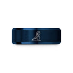 tungsten wedding bands men – blue tungsten spine corrector wedding band