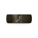 unique presents for him – gunmetal & blue tungsten spine corrector wedding band