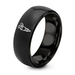 12th Year Gift Anniversaries – black tungsten fuel injector ring