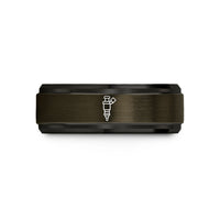 unique anniversary presents shop – gunmetal & black tungsten fuel injector wedding band