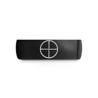 unique present for wife – black tungsten mil dot circle wedding band