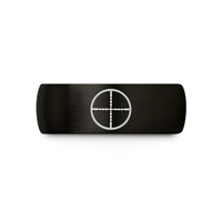 anniversary present for couples – black tungsten mil dot circle wedding band