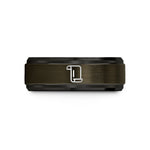 tungsten bands for men – gunmetal & black tungsten page scroll wedding band