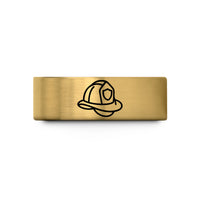tungsten rings for men – gold tungsten fire helmet wedding band