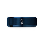 custom wedding band men – blue tungsten separatory funnel wedding band
