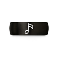 best teen birthday presents – black & gold tungsten flat symbol wedding band