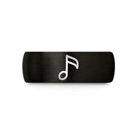 cool presents for teenagers – black tungsten flat symbol wedding band