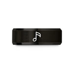 unique presents for teens – black tungsten flat symbol wedding band