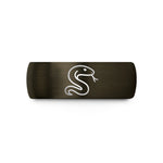 birthday ideas for girls – gunmetal & black tungsten snake forked tongue wedding band