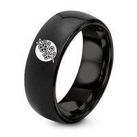 17th Wedding Gift Anniversaries – black tungsten japan flag ring