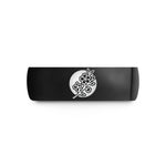 tungsten wedding bands unisex – black tungsten japan flag wedding band