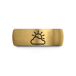 unique couples ring styles – gold & grey tungsten sun cloud wedding band