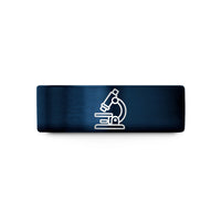 custom engraved wedding rings – blue tungsten microscope slide wedding band