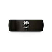women's gold engagement ring – black tungsten rose wedding band
