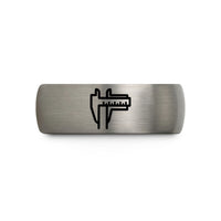 unique wedding rings her – silver tungsten vernier caliper wedding band
