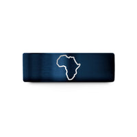 personalized jewelry for her – black & blue tungsten africa stamp wedding band