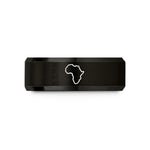 special presents for girls – black tungsten africa stamp wedding band