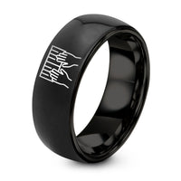 18th Birthday Gifts for Girls – black tungsten playing octaves ring