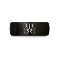 personalized jewelry for girls – black tungsten playing octaves wedding band