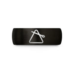 cool presents for girls – black & gold tungsten bell cymbal drumstick wedding band