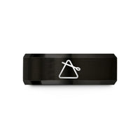personalized jewelry for her – black tungsten bell cymbal drumstick wedding band